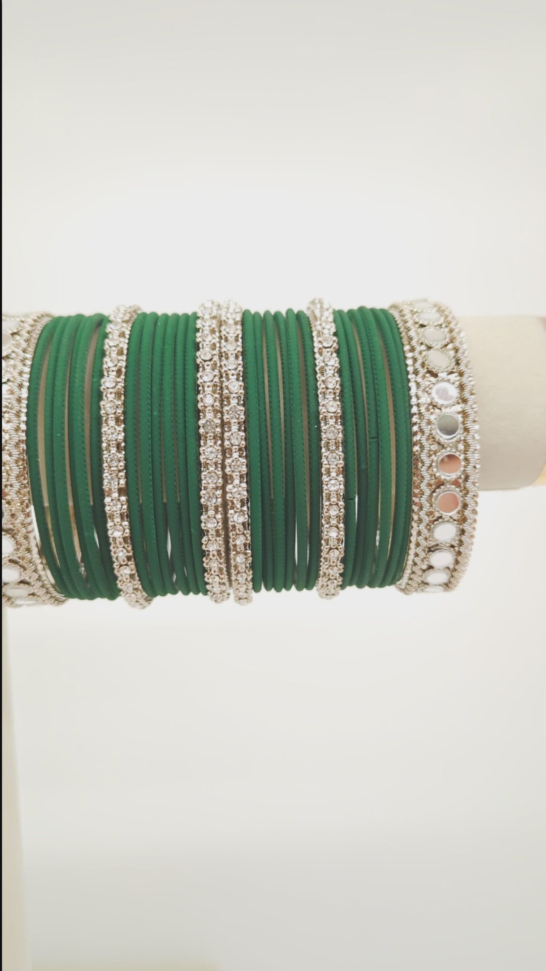 Ridhima Stones and Mirror Bangles  - 2 HAND SET