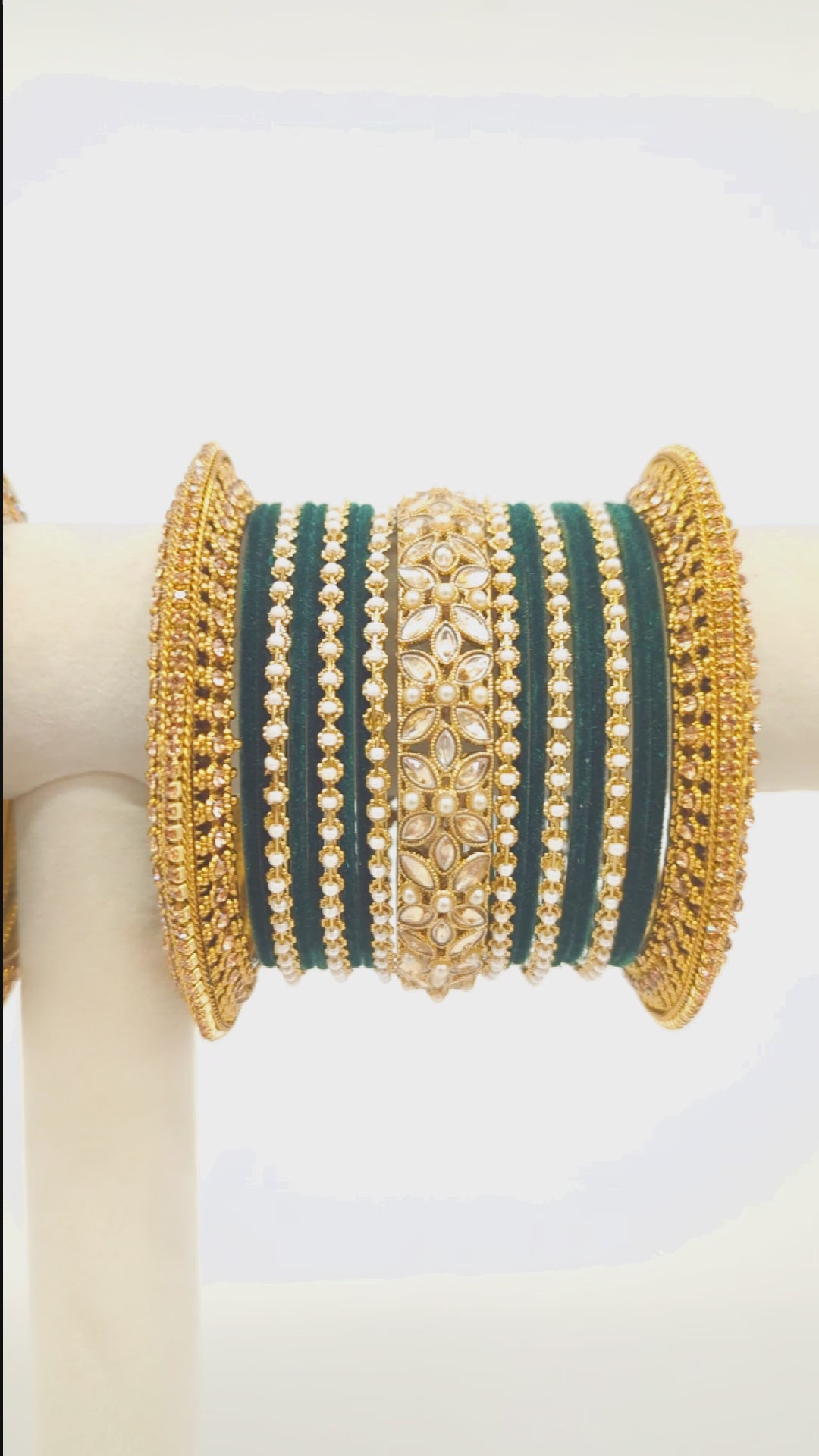 Avni Stones Bangles  - 2 HAND SET