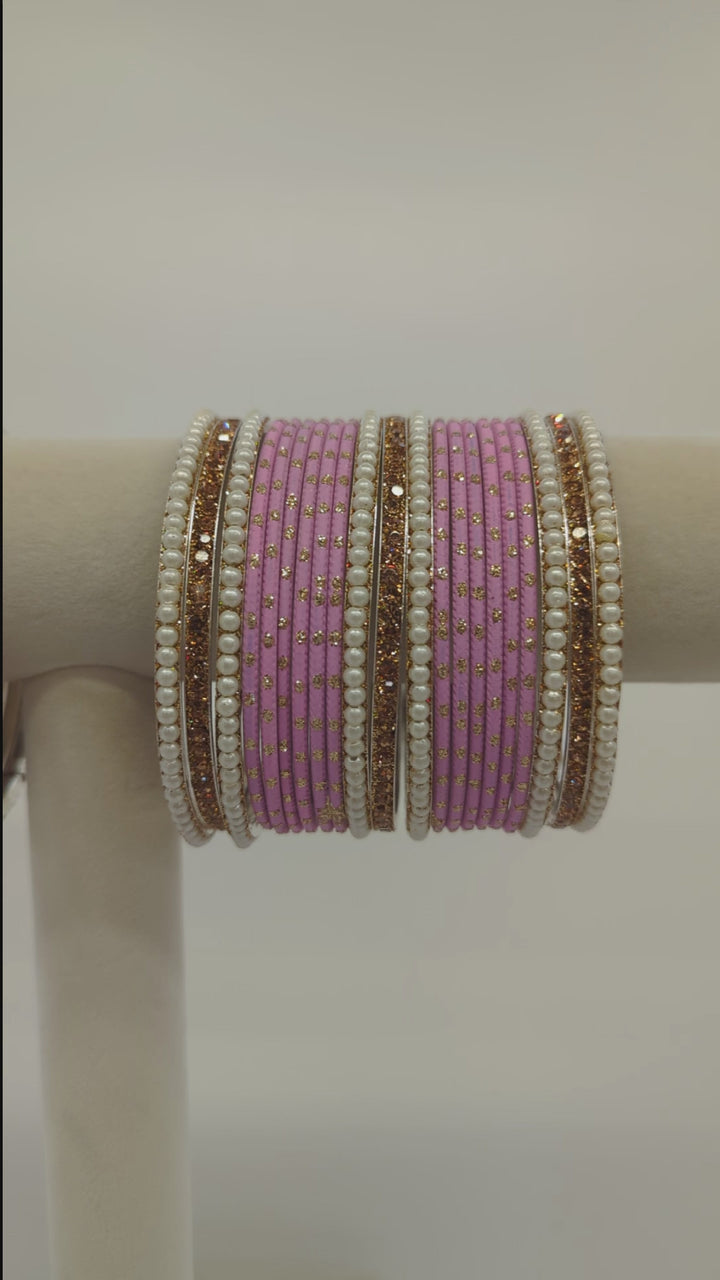 Naisha Stones Bangles  - 2 HAND SET