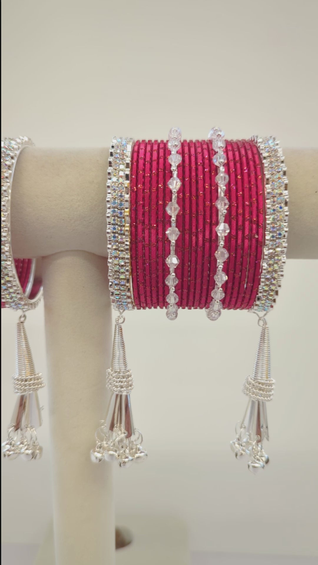 Navya Stone Jumka Bangles - 2 Hand Set