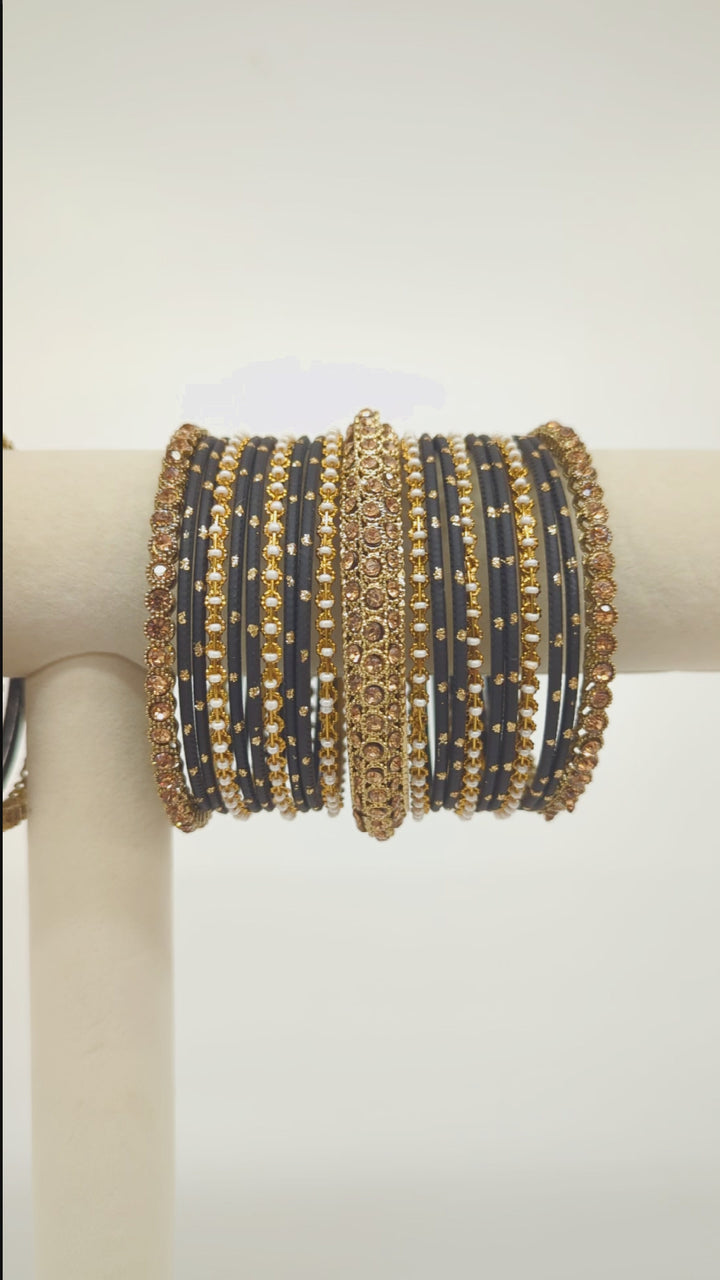 Vidya Stones Bangles  - 2 HAND SET