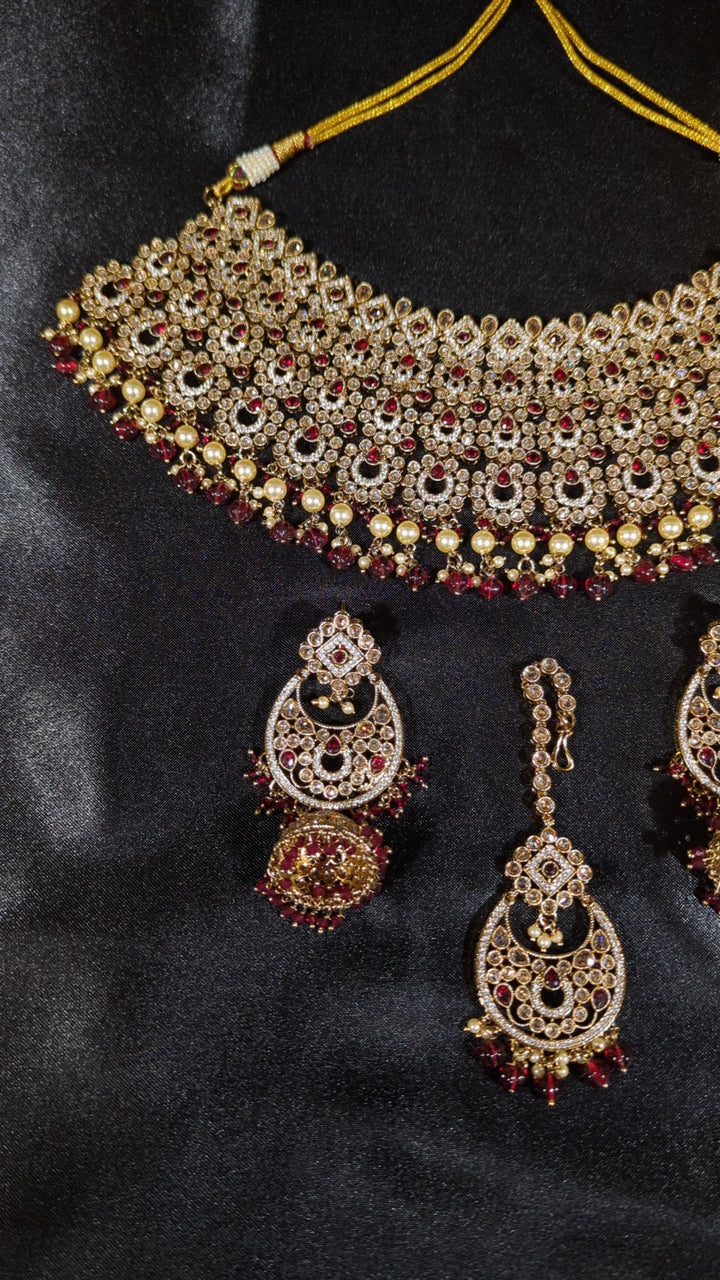 Manvi CZ Semi Bridal Set