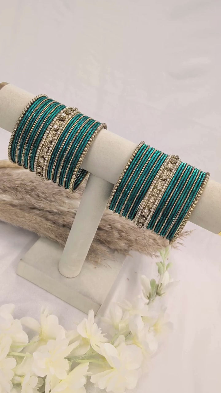 Teal Stone Bangle