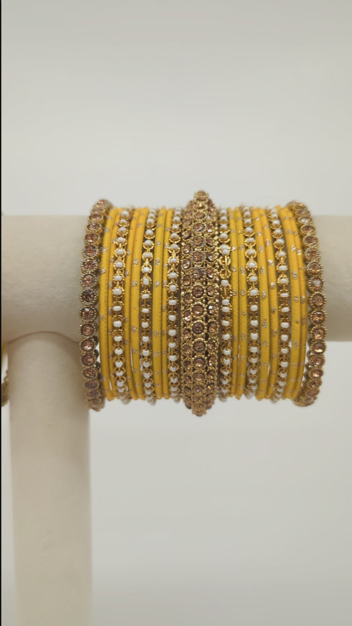 Advika Stones Bangles  - 2 HAND SET