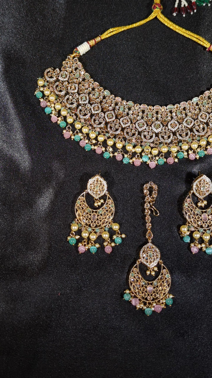 Ridhi CZ Semi Bridal Set