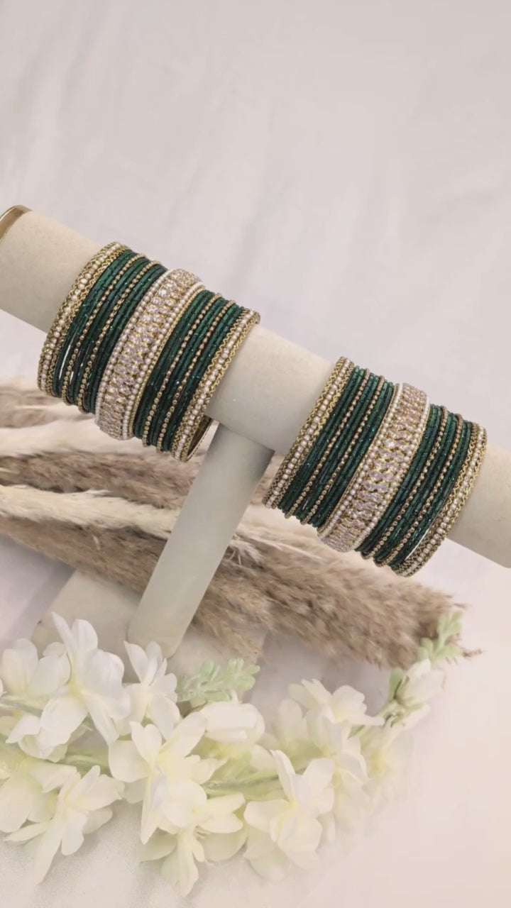 Green Stone Bangle