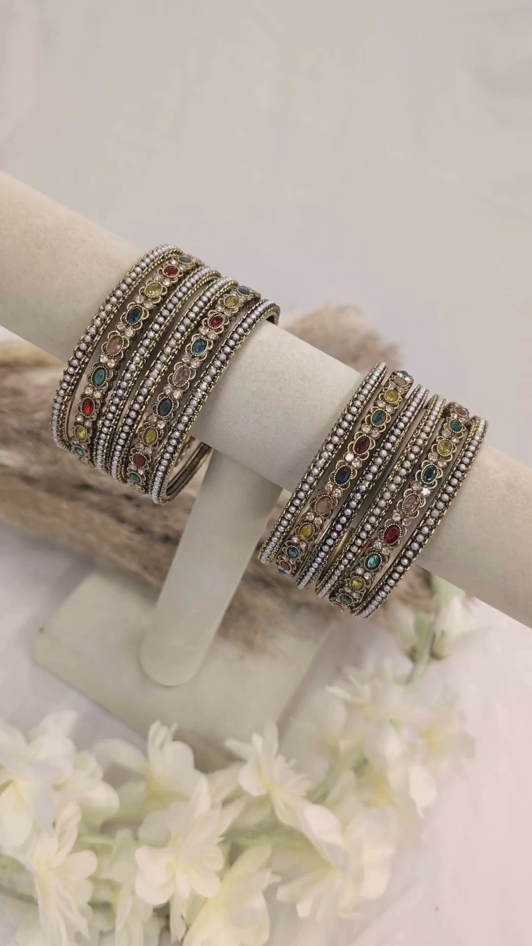 Multi-Color Polki Bangle