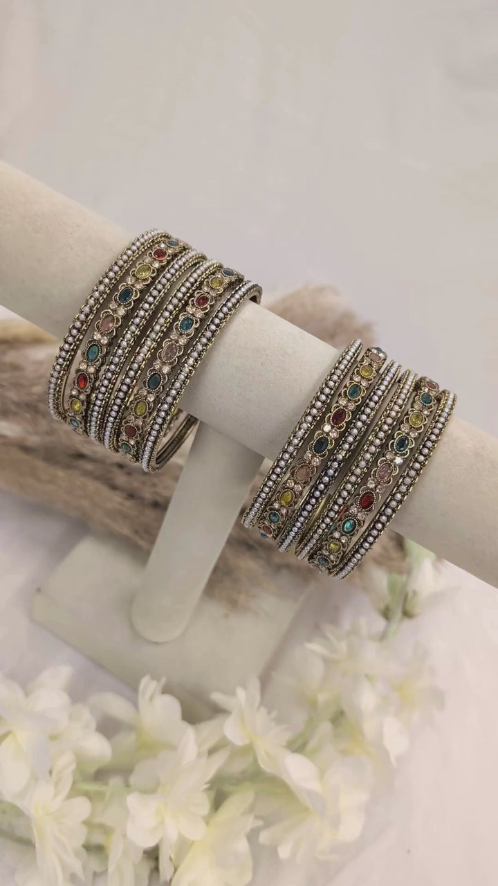 Multi-Color Polki Bangle