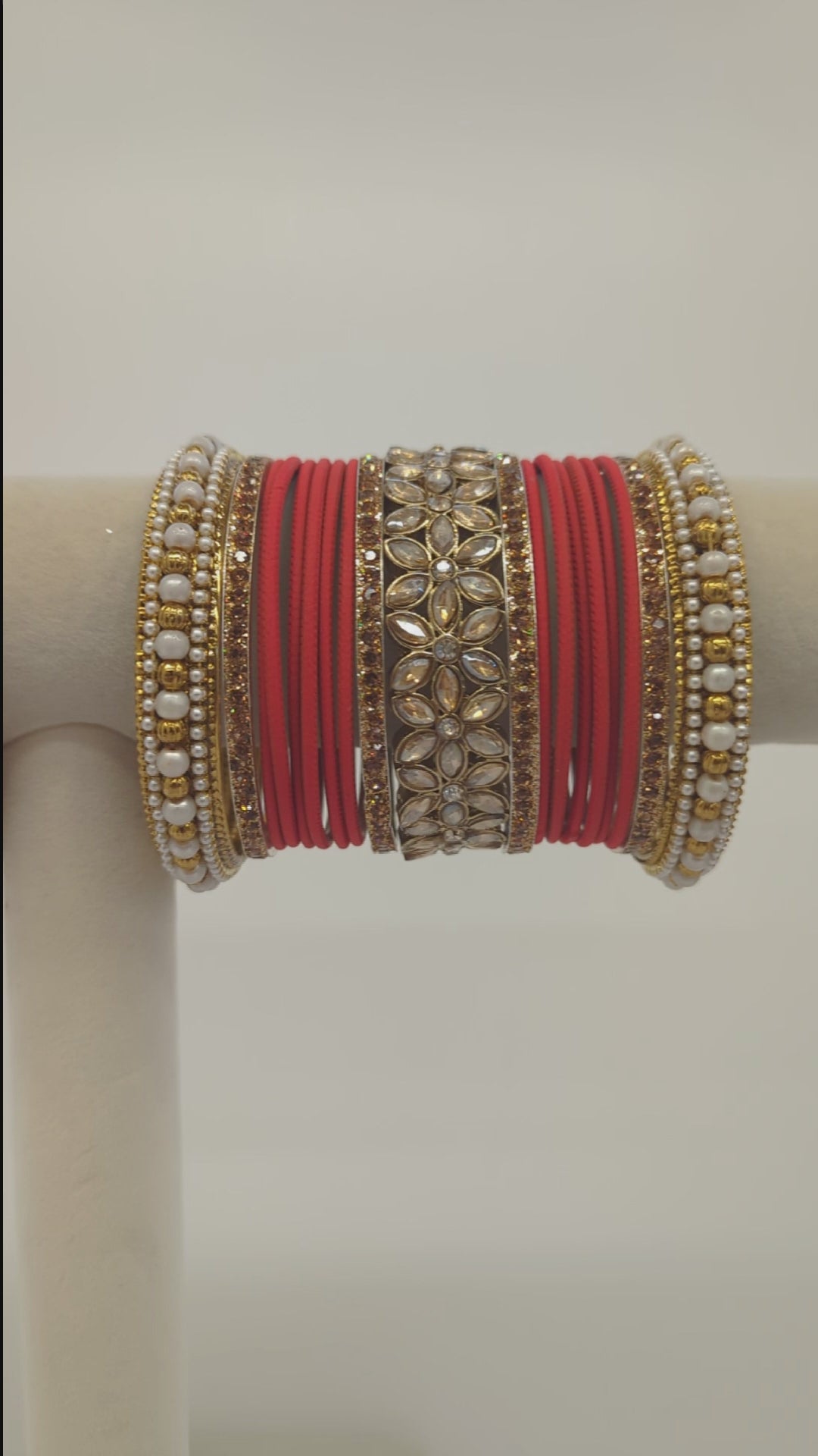 Rhea Stones Bangles  - 2 HAND SET