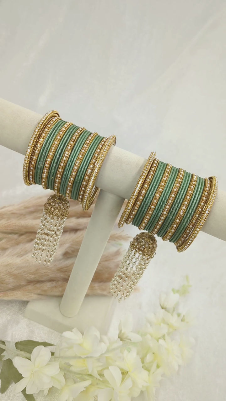 Saanvi Jhumka Stone Bangles