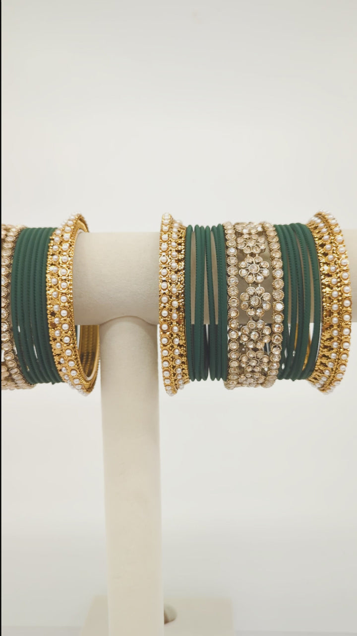 Lavanya Stones Bangles  - 2 HAND SET