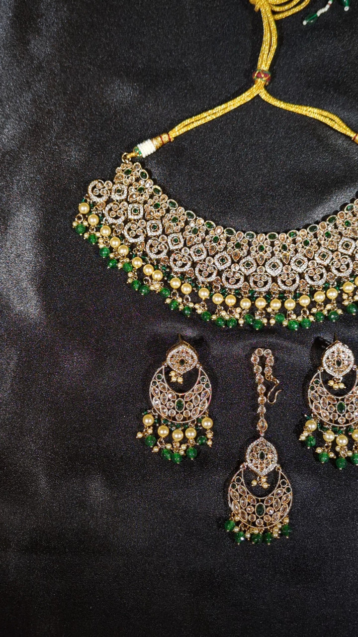 Saachi CZ Semi Bridal Set