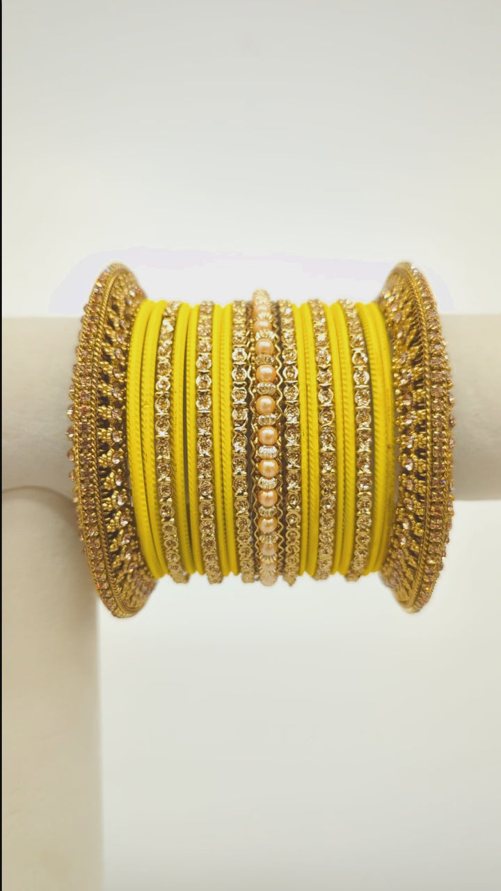 Chandni Stones Bangles  - 2 HAND SET