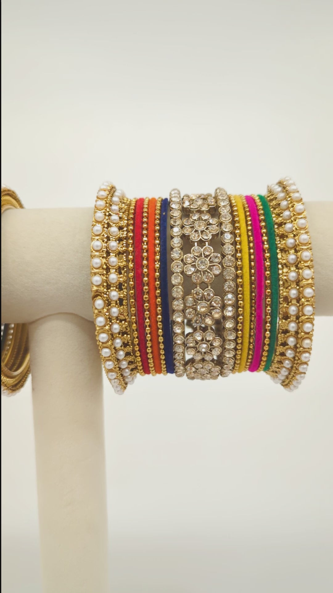 Divya Stones Bangles  - 2 HAND SET