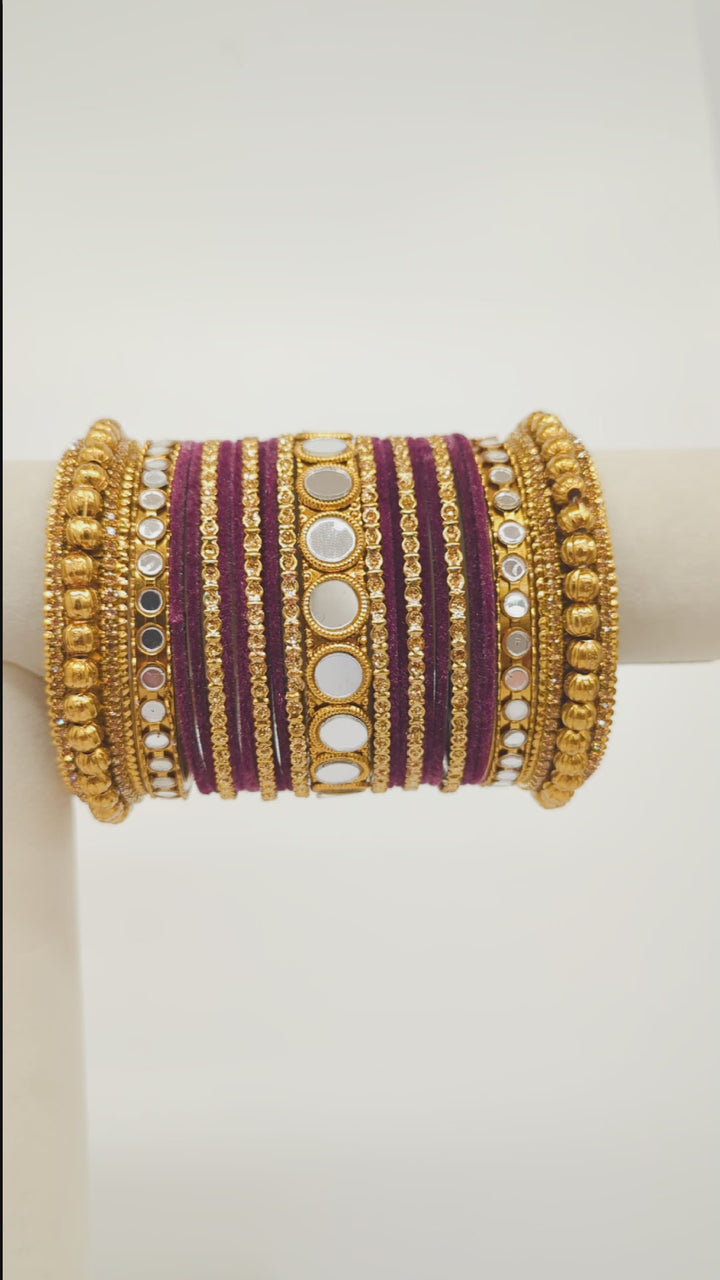 Rhea Mirror Bangles  - 2 HAND SET