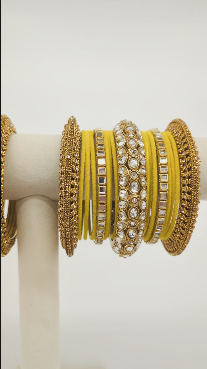 Gayatri Stones Bangles  - 2 HAND SET