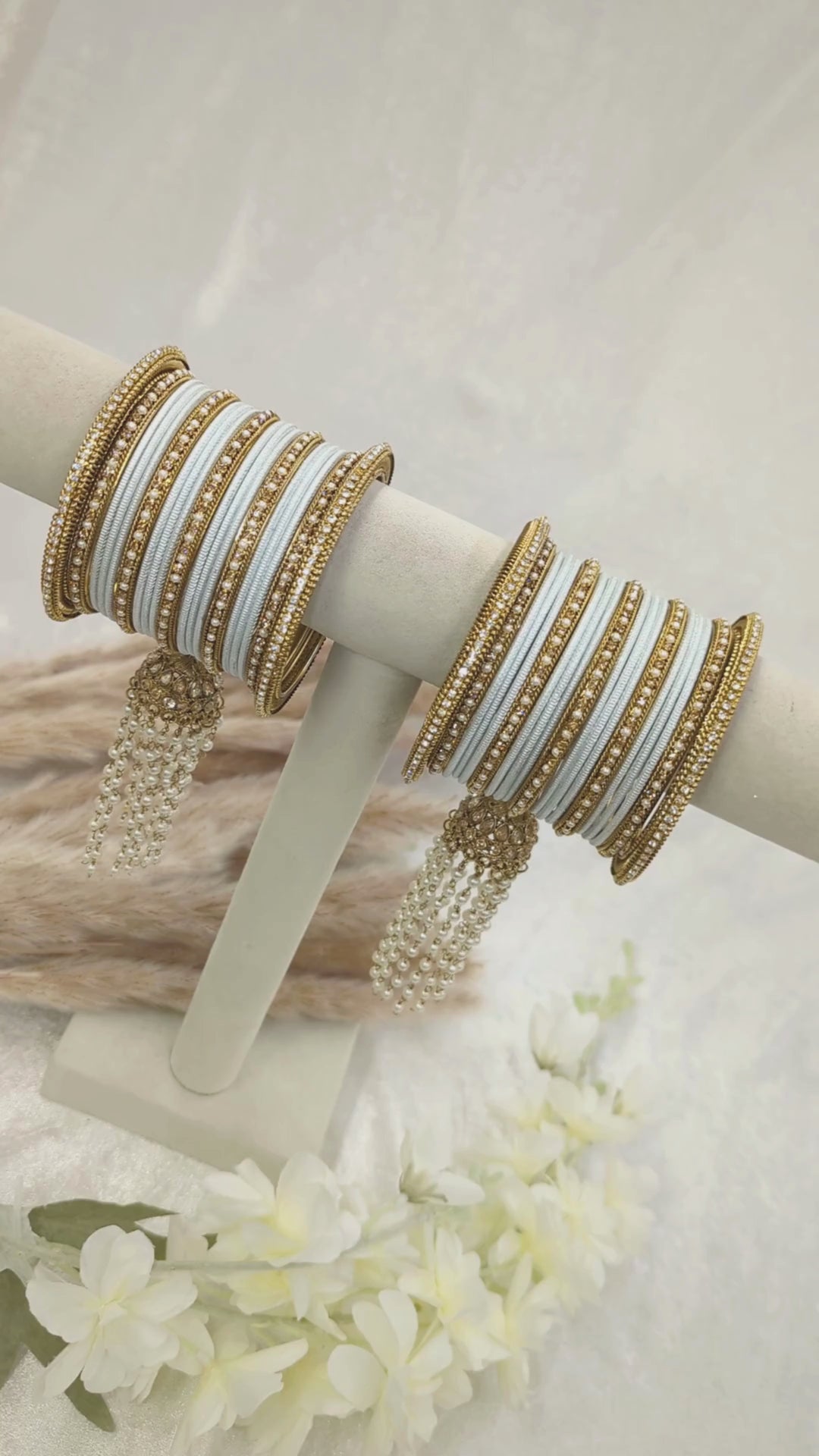 Mehar Jhumka Stone Bangles
