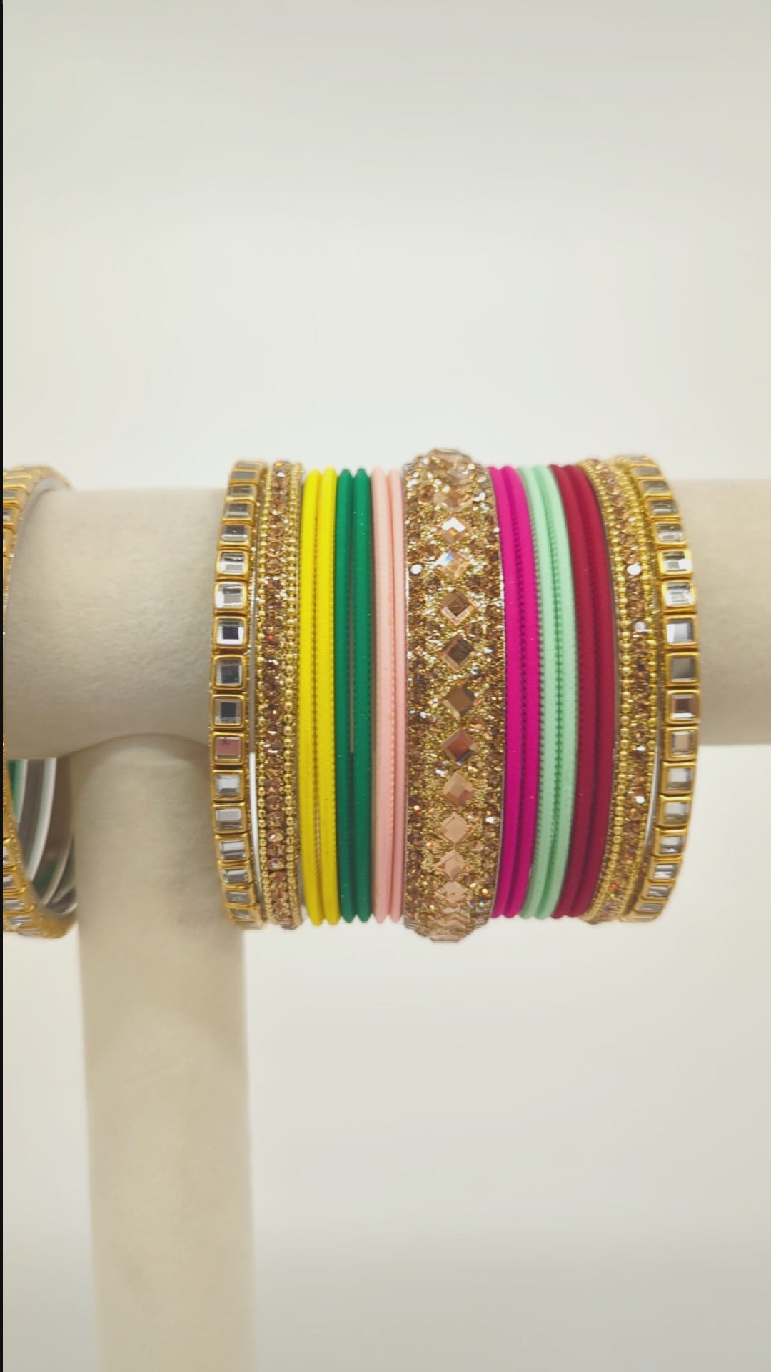 Kajal Stones Bangles  - 2 HAND SET