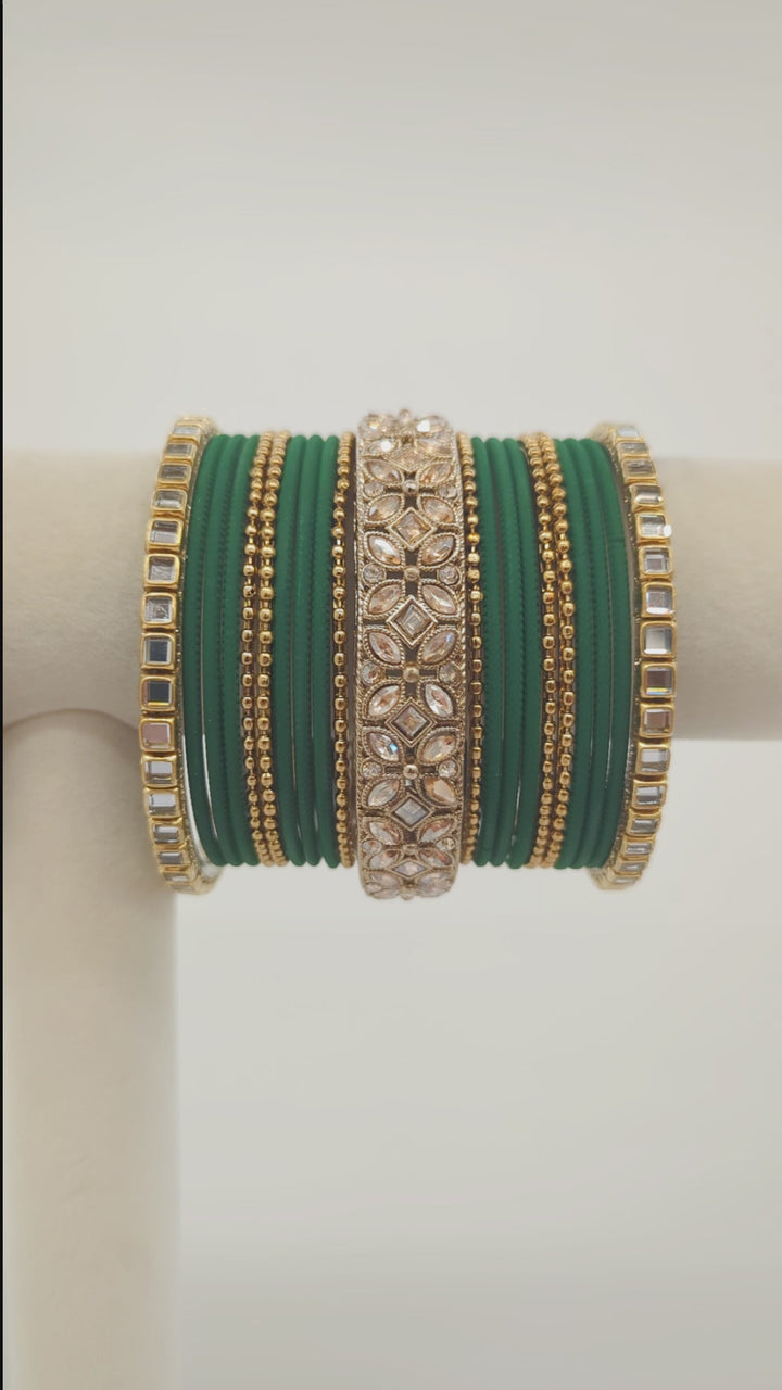 Deepika Stones Bangles  - 2 HAND SET