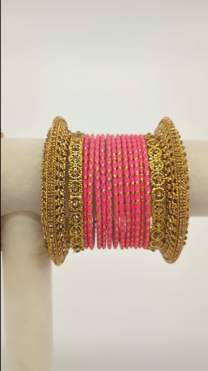 Manisha Stones Bangles  - 2 HAND SET