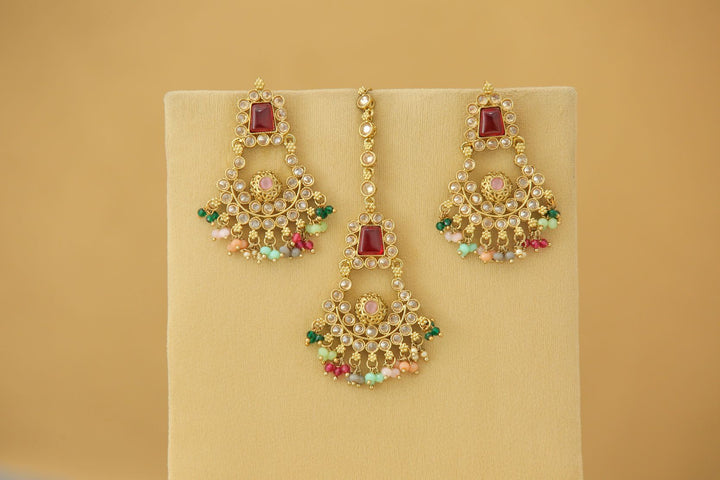 Nitara Earrings with Tikka