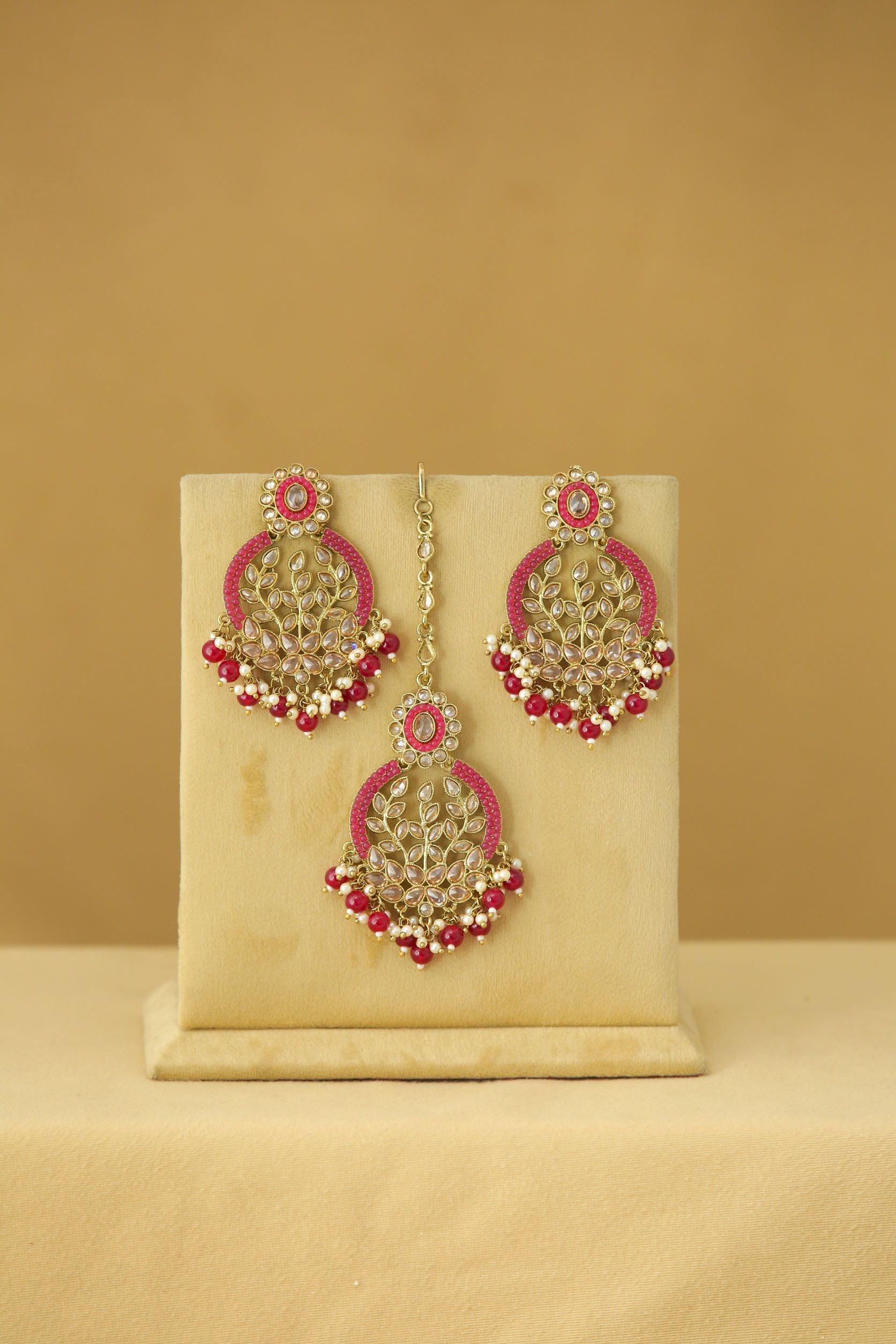 Bhuvi Earrings with Tikka