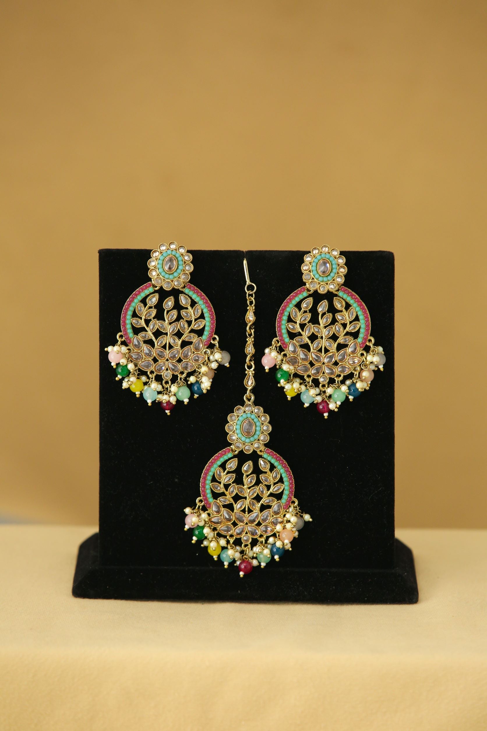 Bhuvi Earrings with Tikka