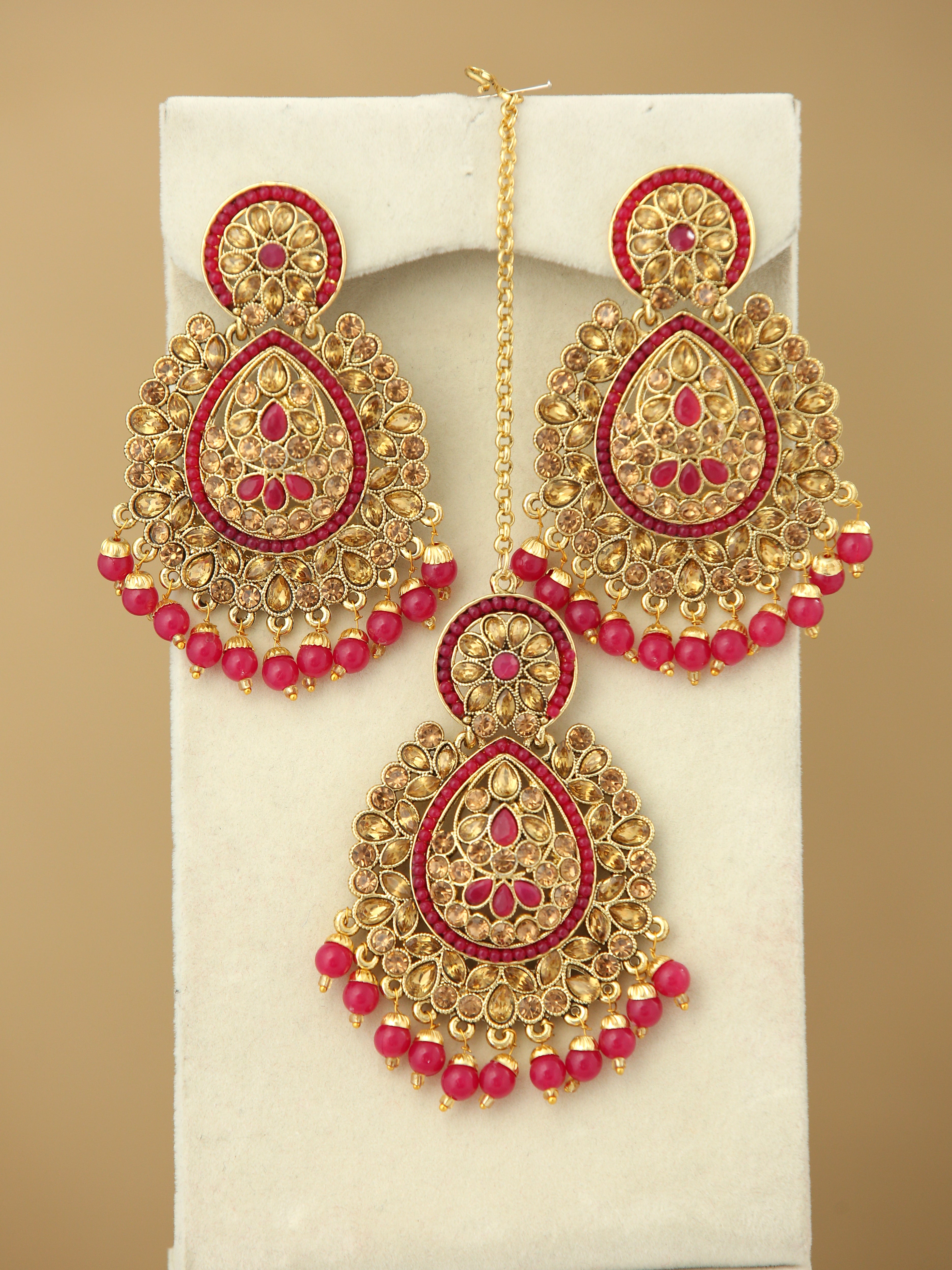 Nargis Earrings with Tikka