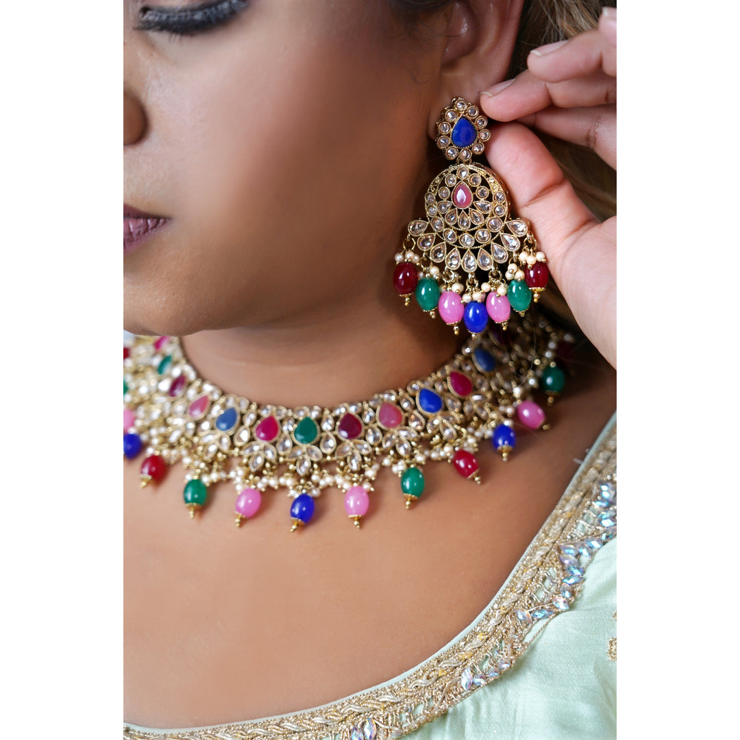 Jhalak Multi-Color Full Set With Tikka