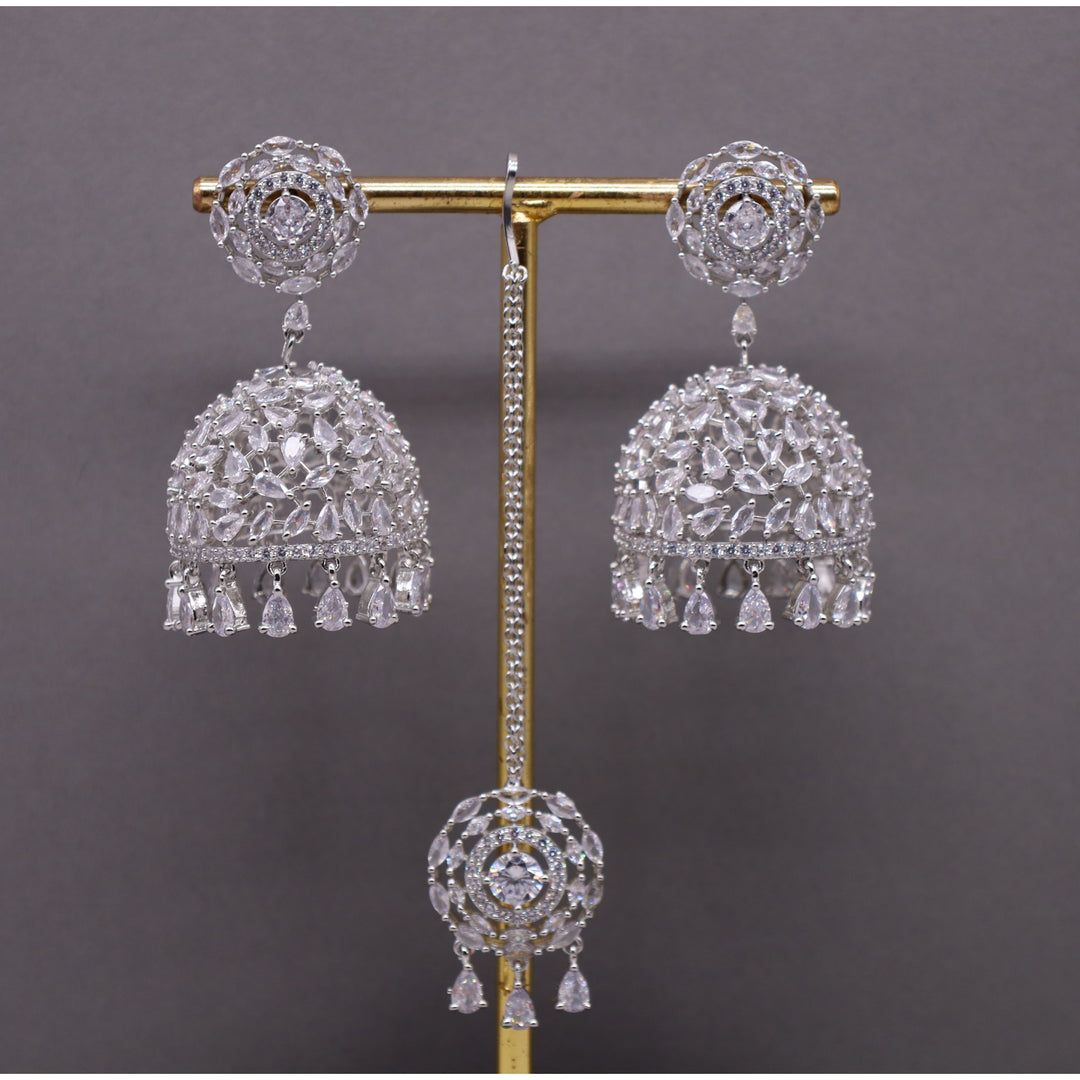 Isabella CZ Earrings With Tikka