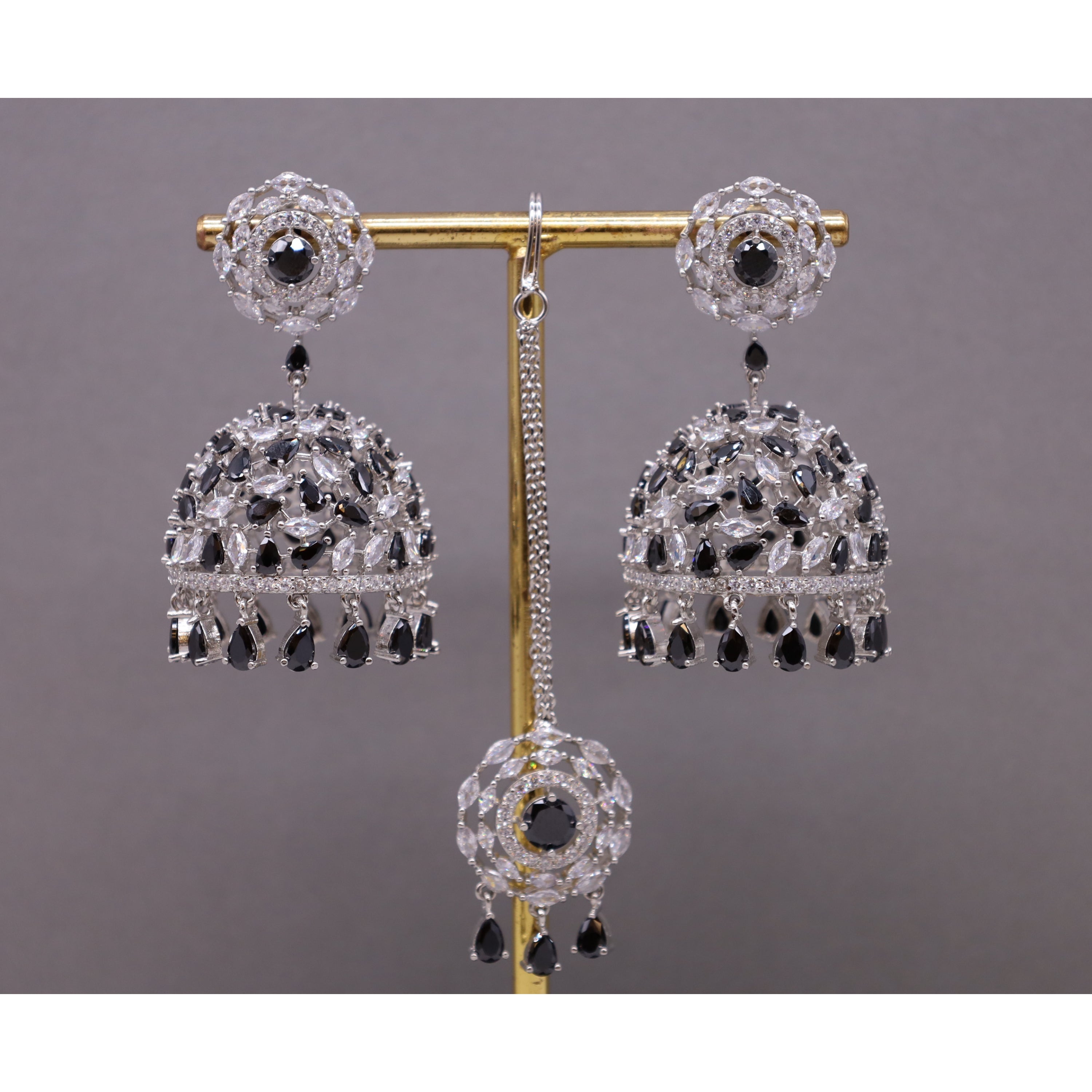 Isabella CZ Earrings With Tikka