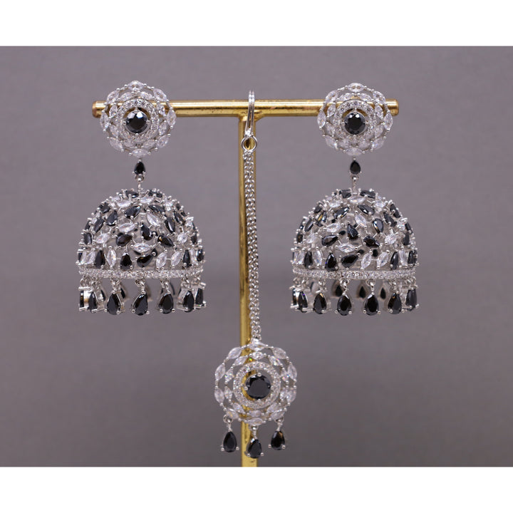 Isabella CZ Earrings With Tikka