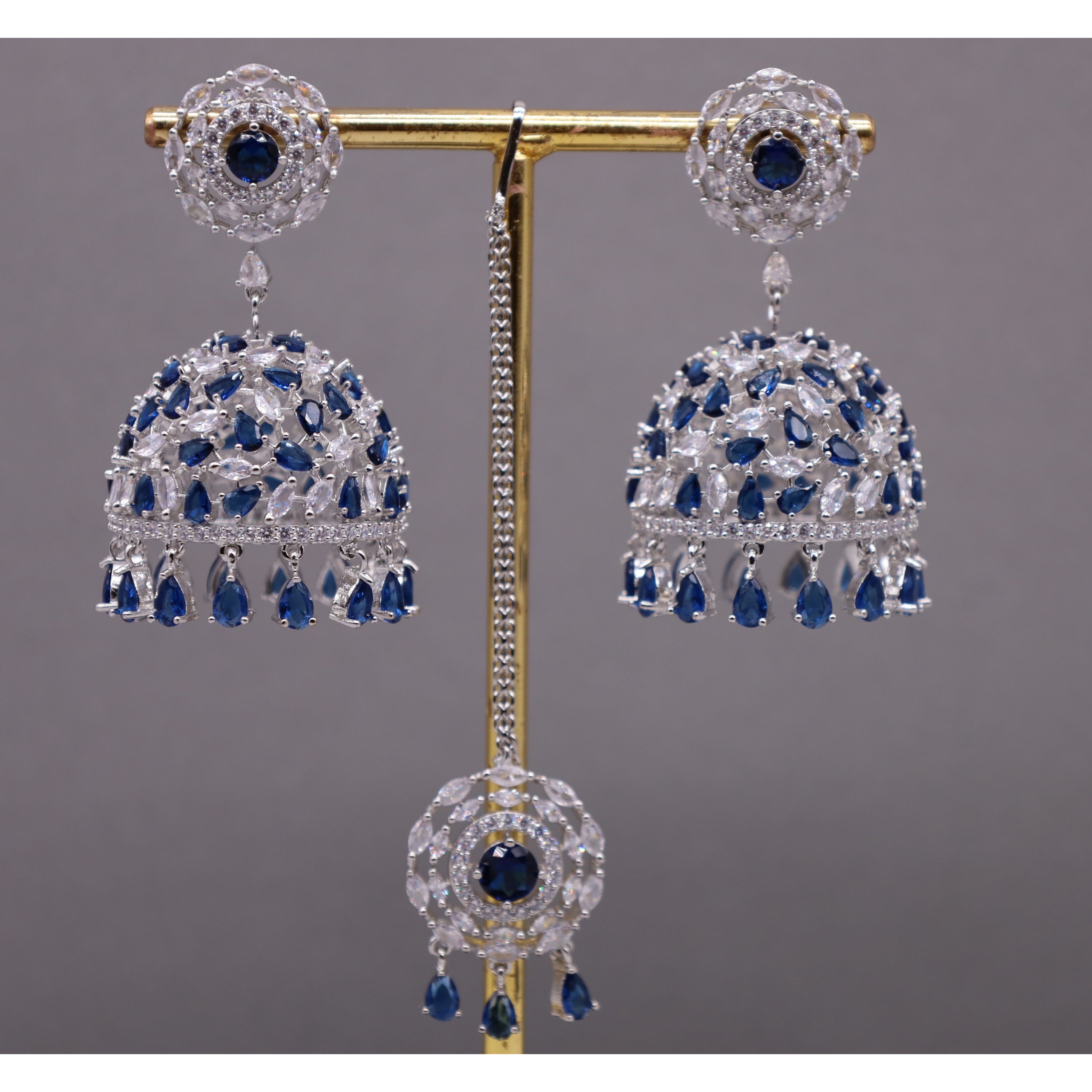 Isabella CZ Earrings With Tikka