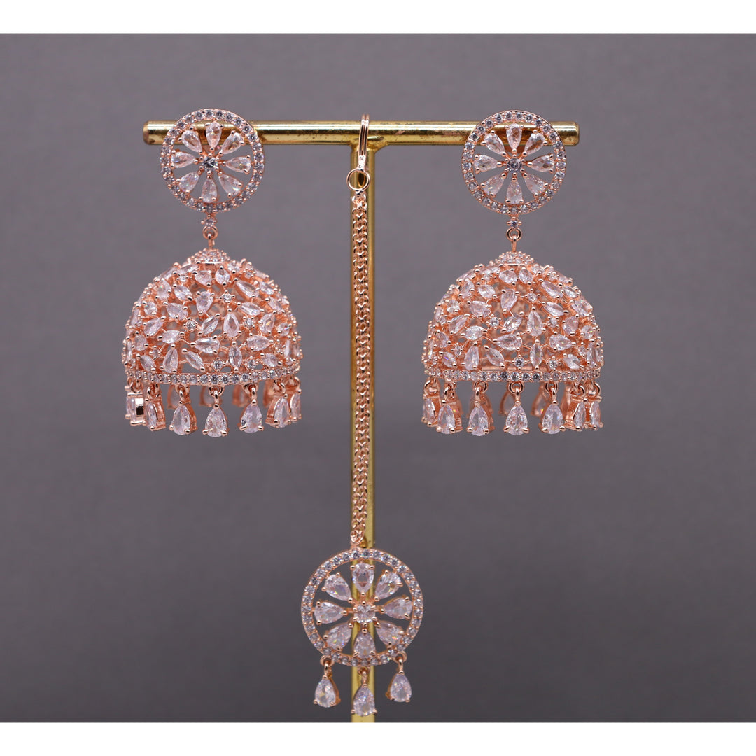 Bella CZ Earrings With Tikka