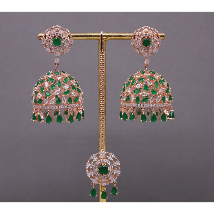 Isabella CZ Earrings With Tikka