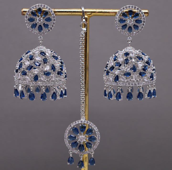 Bella CZ Earrings With Tikka