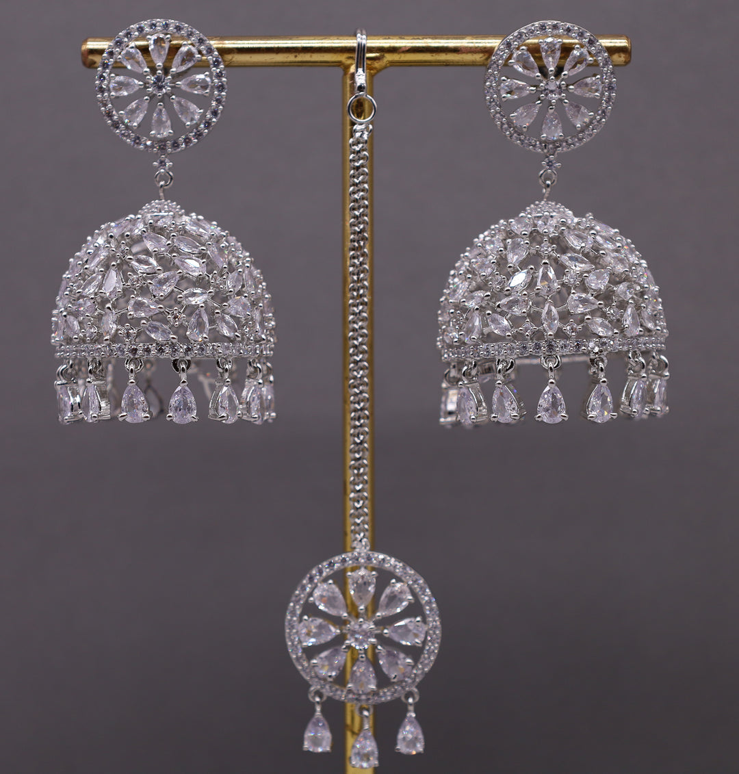 Bella CZ Earrings With Tikka