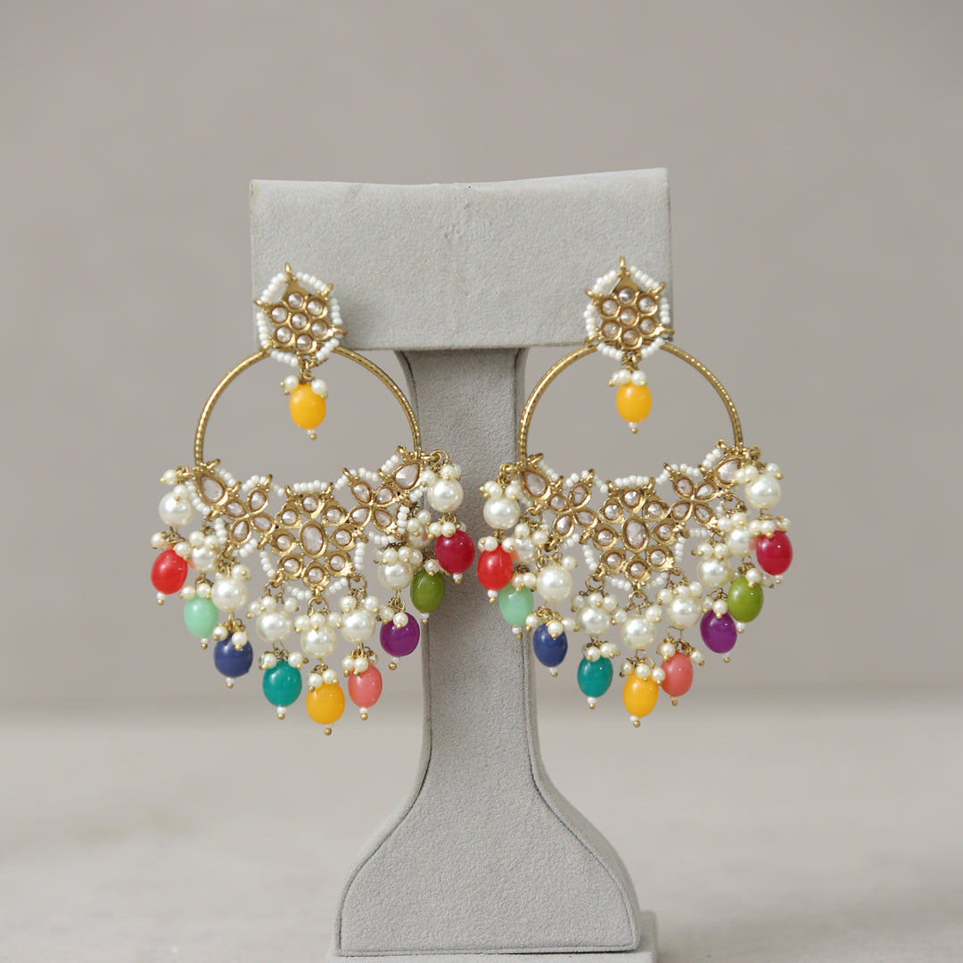 Usha Stone Work Earrings