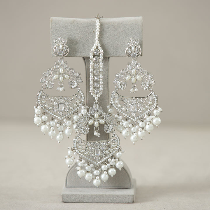 Karishma Polk Earrings With Tikka