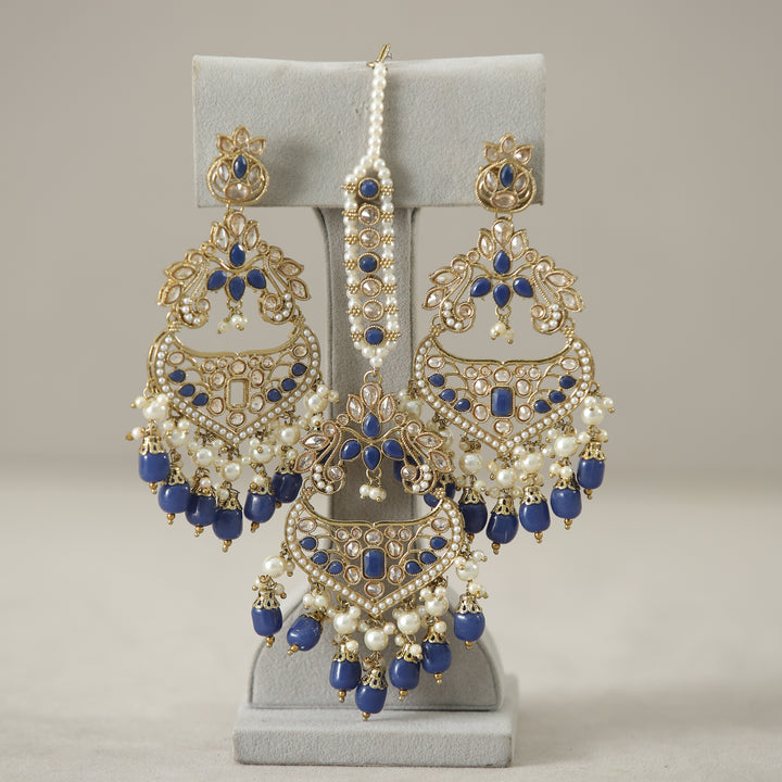 Karishma Polk Earrings With Tikka