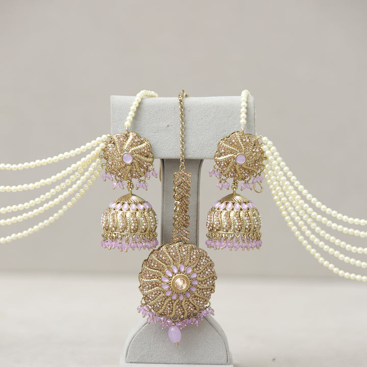 Gitanjali Stone Earrings With Tikka