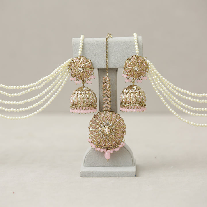 Gitanjali Stone Earrings With Tikka