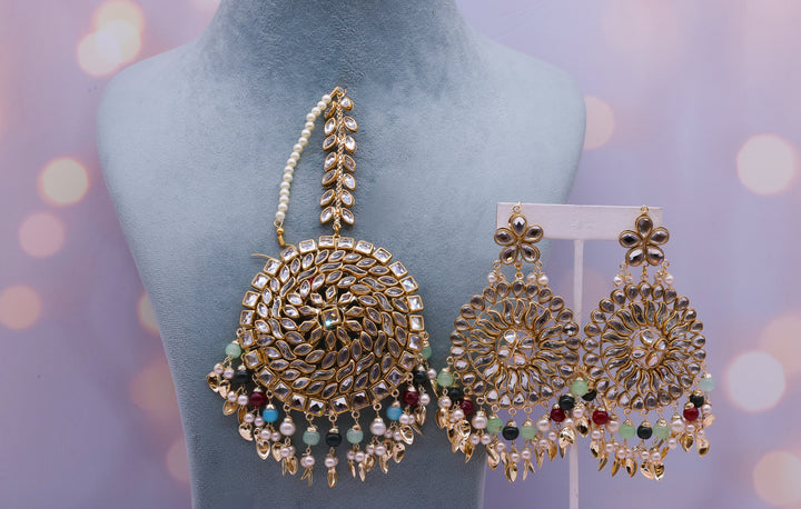 Anvi  Earrings With Tikka