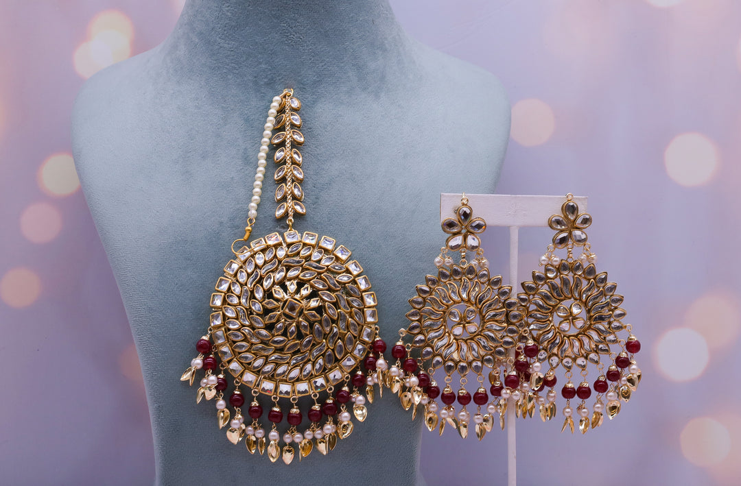 Anvi  Earrings With Tikka