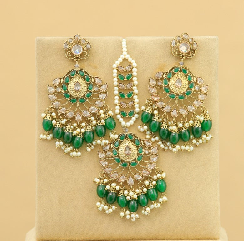 Mahika Earrings With Tikka