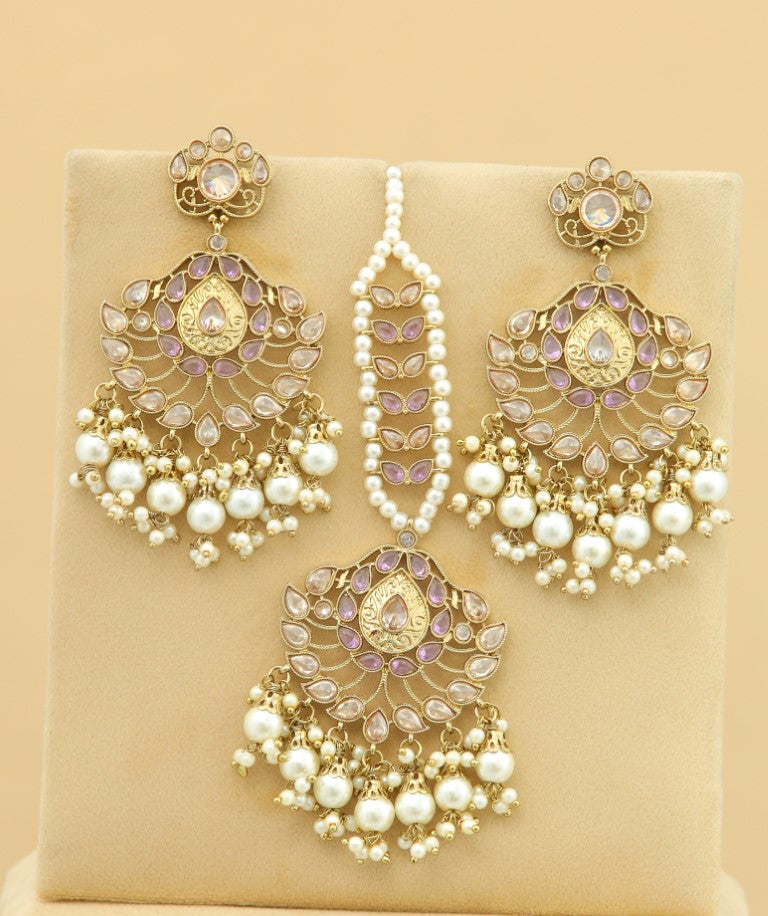 Mahika Earrings With Tikka