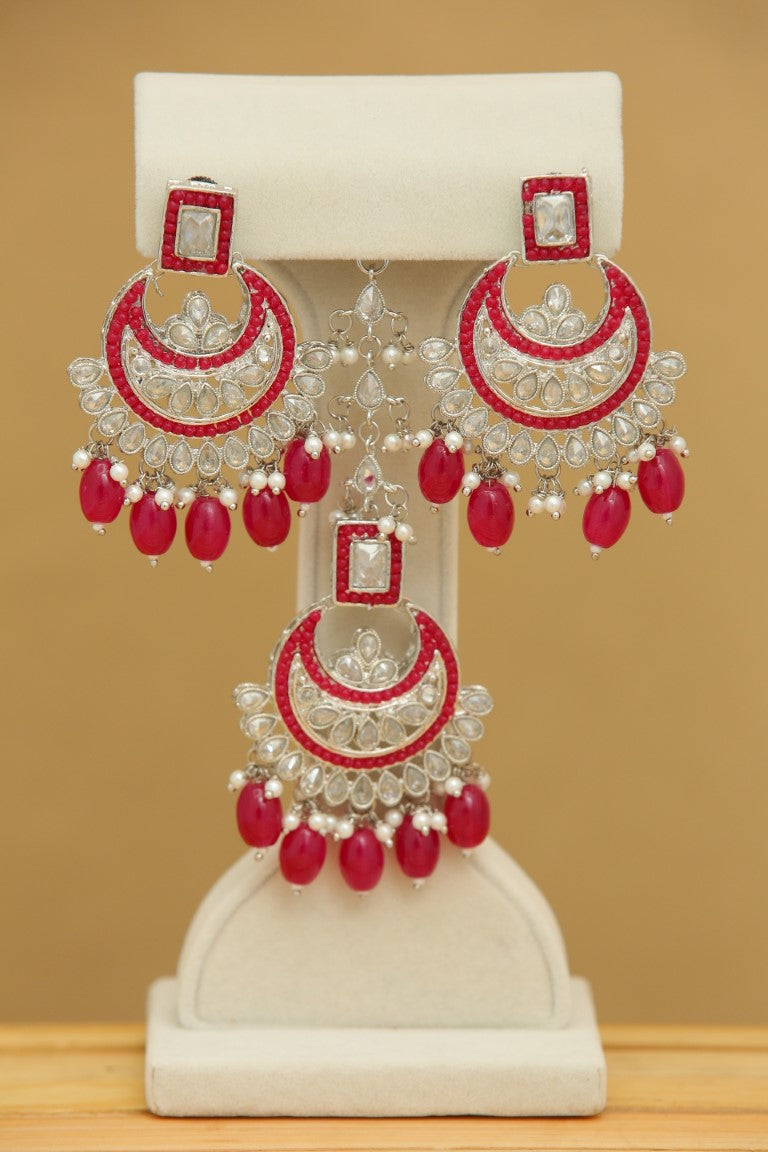 ARADHANA EARRINGS WITH TIKKA